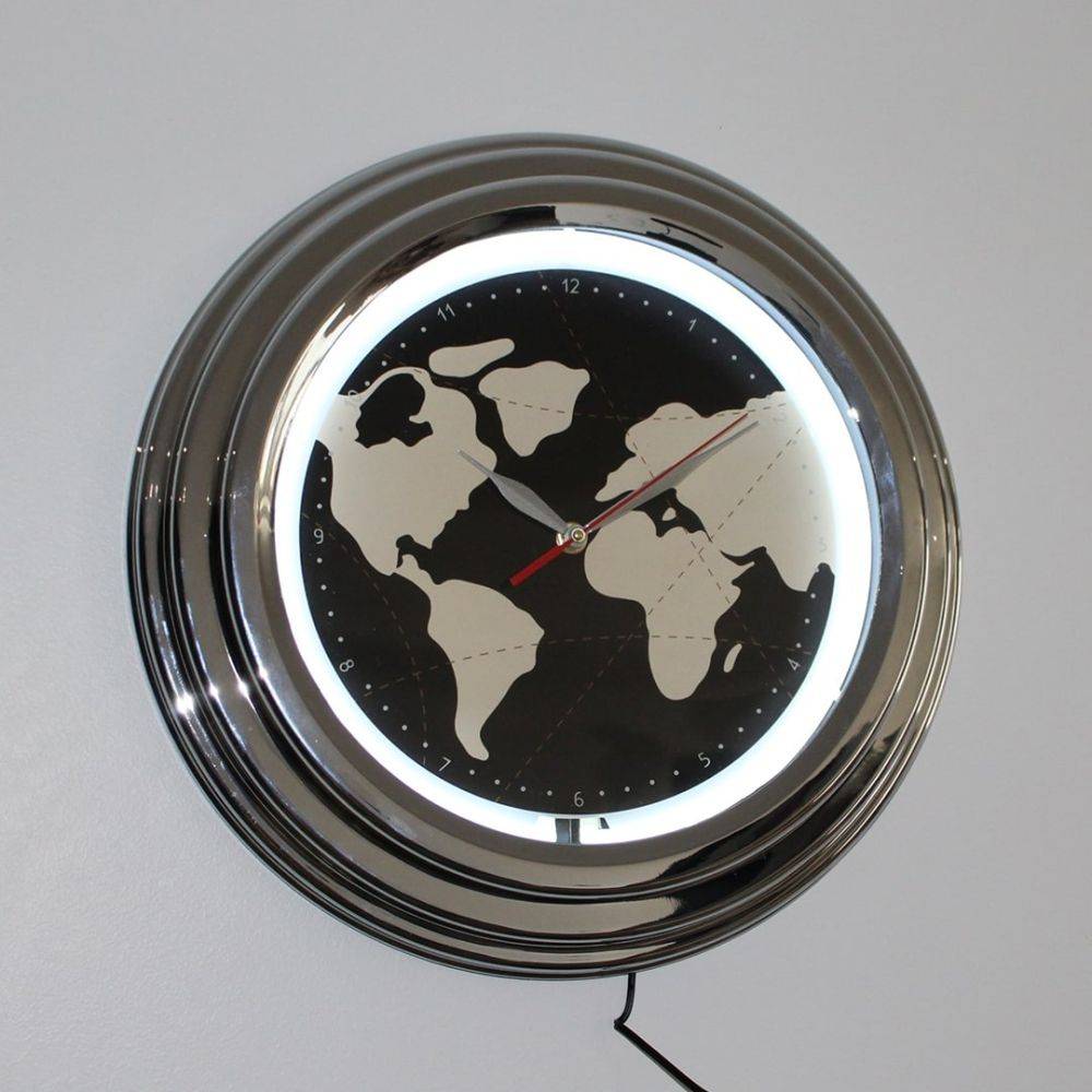 Amadeus - Horloge néon mappemonde 30 cm Amadeus - Imagen 2