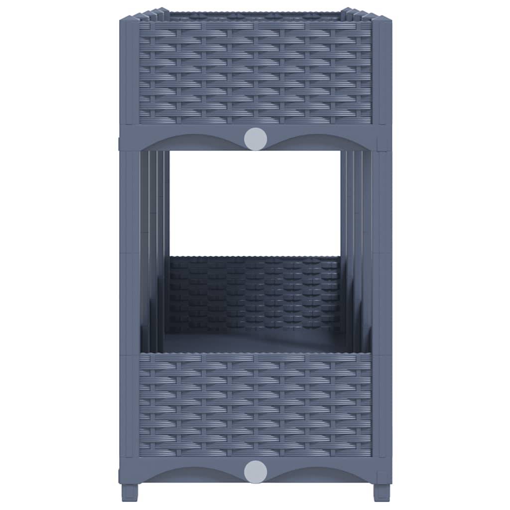 ComfortXL - Grand carré potager 160x40cm polypropylène sur pieds avec étagère jardin Gris – ComfortXL Outdoor Living - Image 4