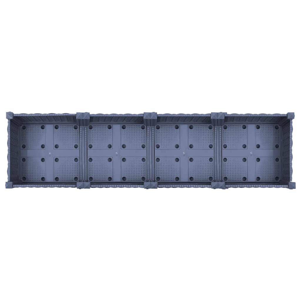 ComfortXL - Grand carré potager 160x40cm polypropylène sur pieds avec étagère jardin Gris – ComfortXL Outdoor Living - Image 5