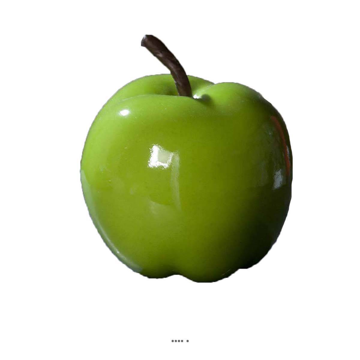 Artificielles - Pomme artificielle Verte brillante D 14 cm. Tres bel objet déco. - Imagen 2