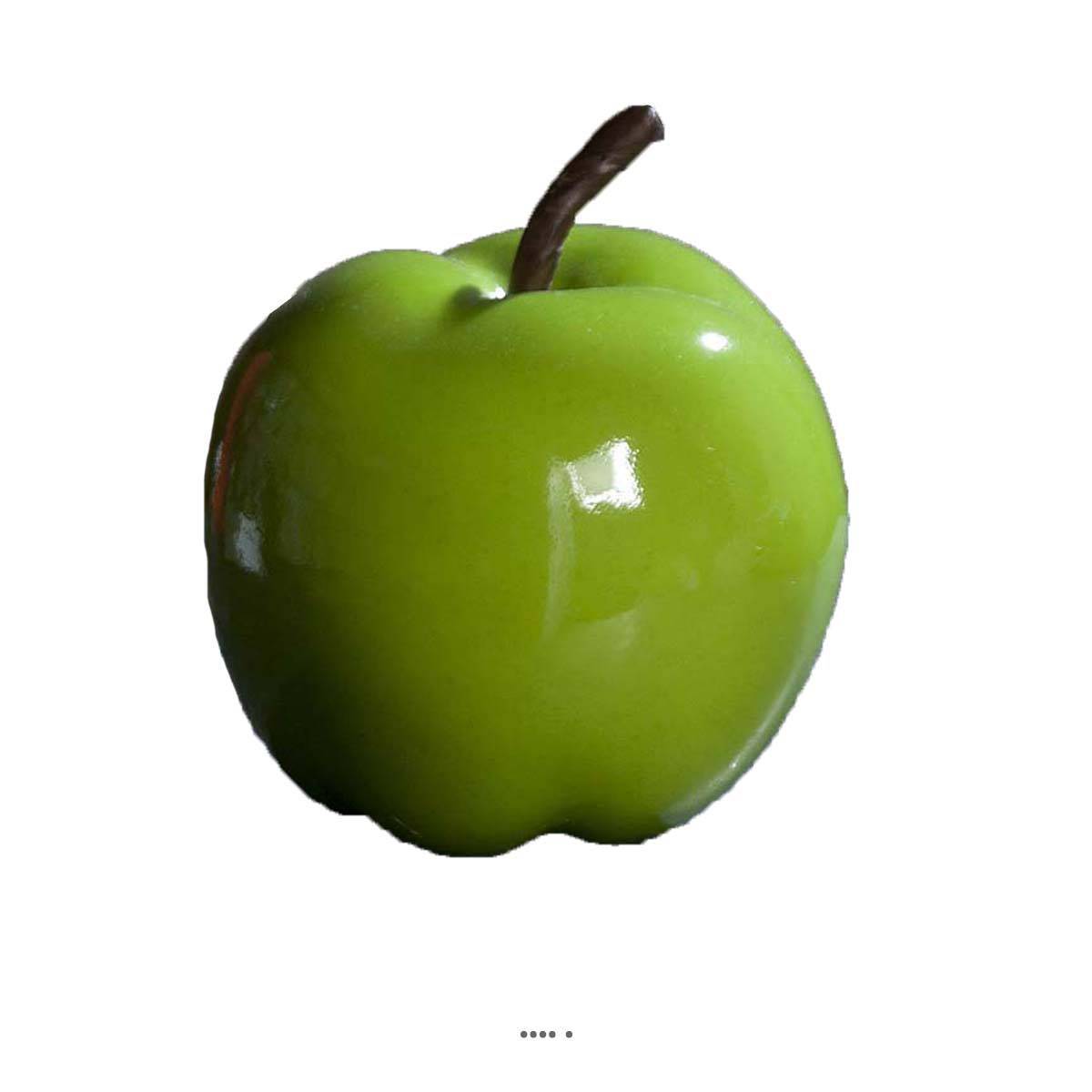 Artificielles - Pomme artificielle Verte brillante D 14 cm. Tres bel objet déco. - Imagen 1