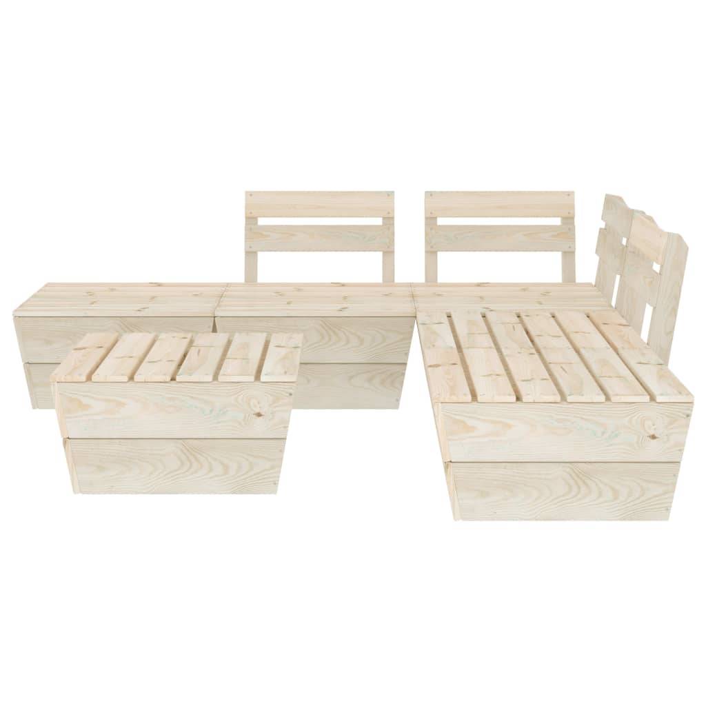 Vidaxl - Salon de jardin palette 6 pcs Bois d'épicéa imprégné vidaXL 3063717 - Imagen 8