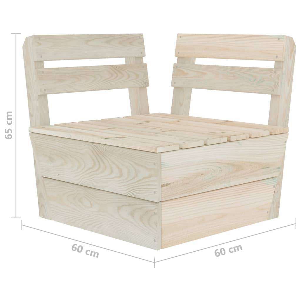 Vidaxl - Salon de jardin palette 6 pcs Bois d'épicéa imprégné vidaXL 3063717 - Imagen 3