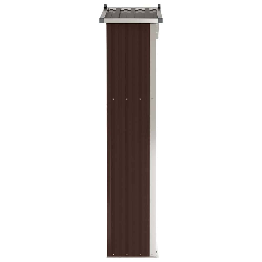 Vidaxl - Abri de jardin Marron 116x45x175 cm Métal galvanisé vidaXL 46304 - Imagen 6