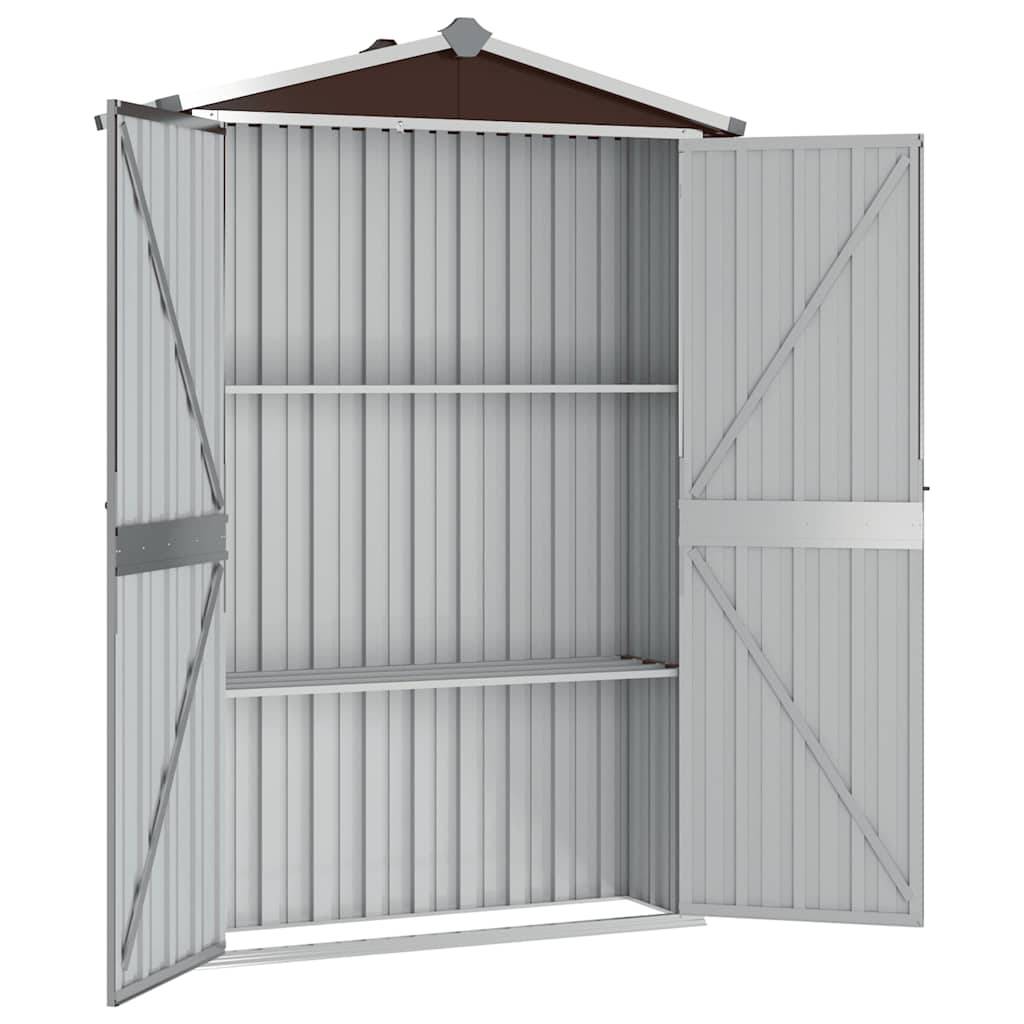 Vidaxl - Abri de jardin Marron 116x45x175 cm Métal galvanisé vidaXL 46304 - Imagen 5