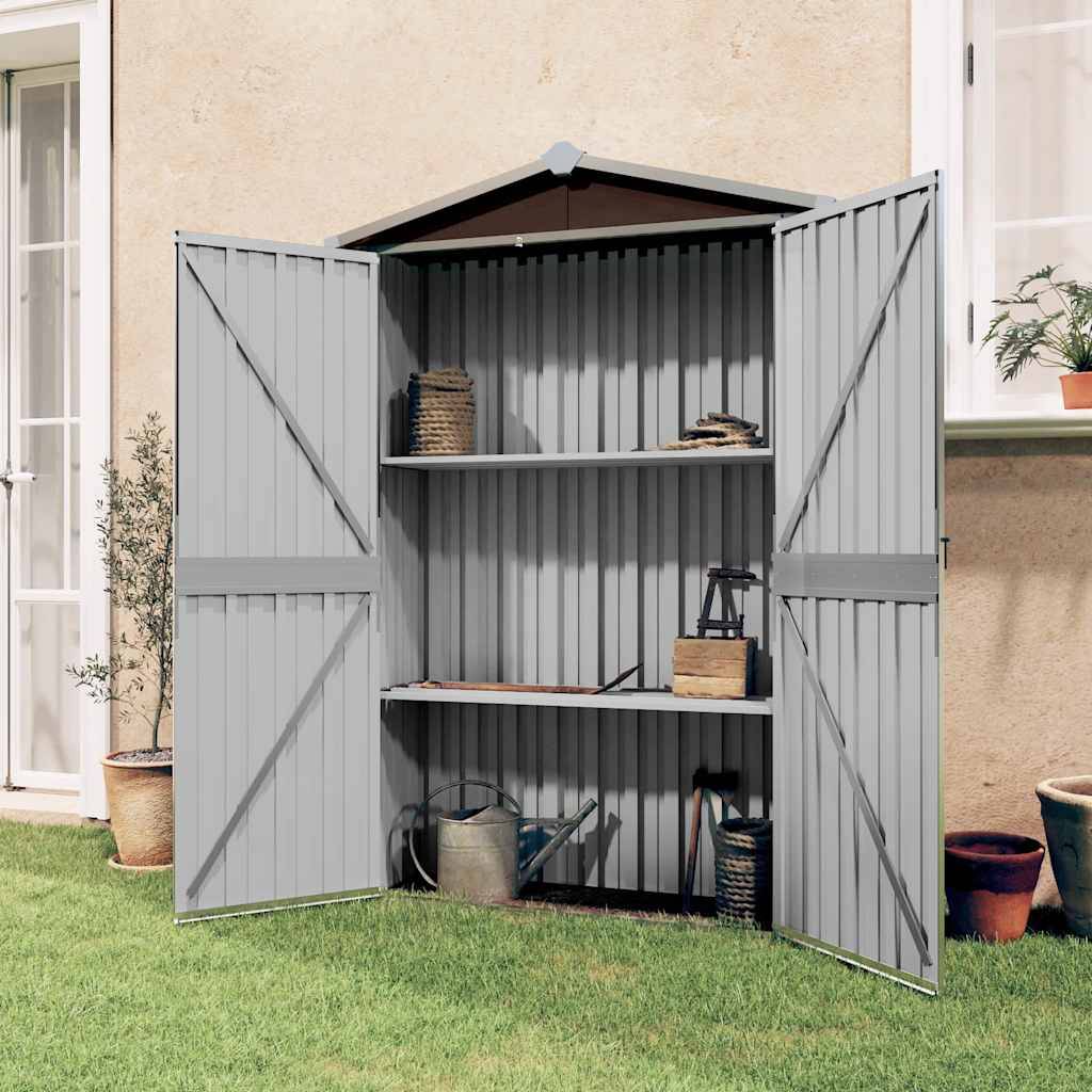Vidaxl - Abri de jardin Marron 116x45x175 cm Métal galvanisé vidaXL 46304 - Imagen 1