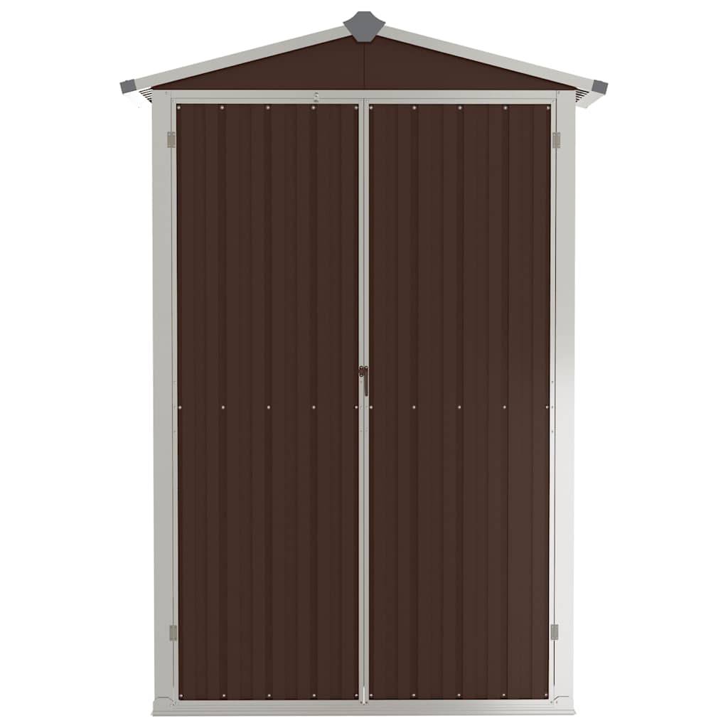 Vidaxl - Abri de jardin Marron 116x45x175 cm Métal galvanisé vidaXL 46304 - Imagen 7