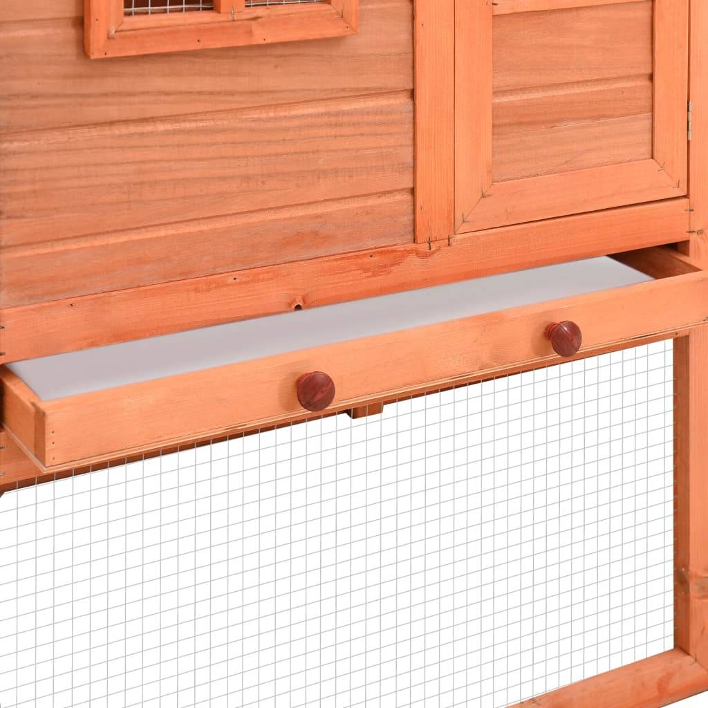 Grand poulailler bois de sapin avec nichoir et parc extérieur Brun – ComfortXL Outdoor Living - Image 8