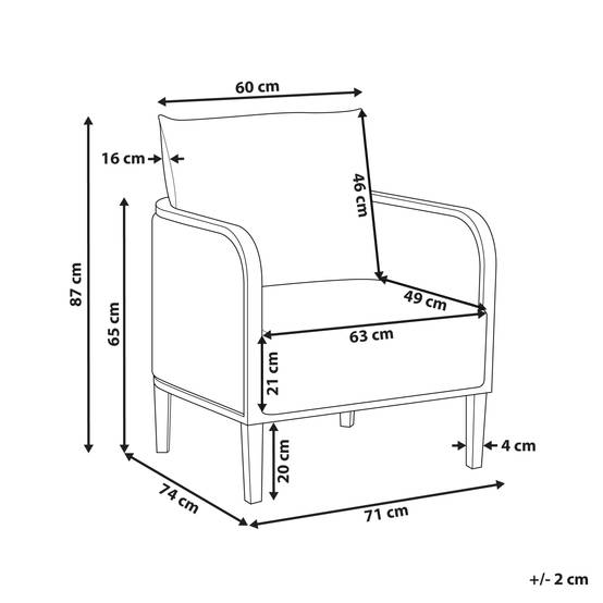 Fauteuil Aluminium Blanc MONTEFALCO - Beliani - Image 2