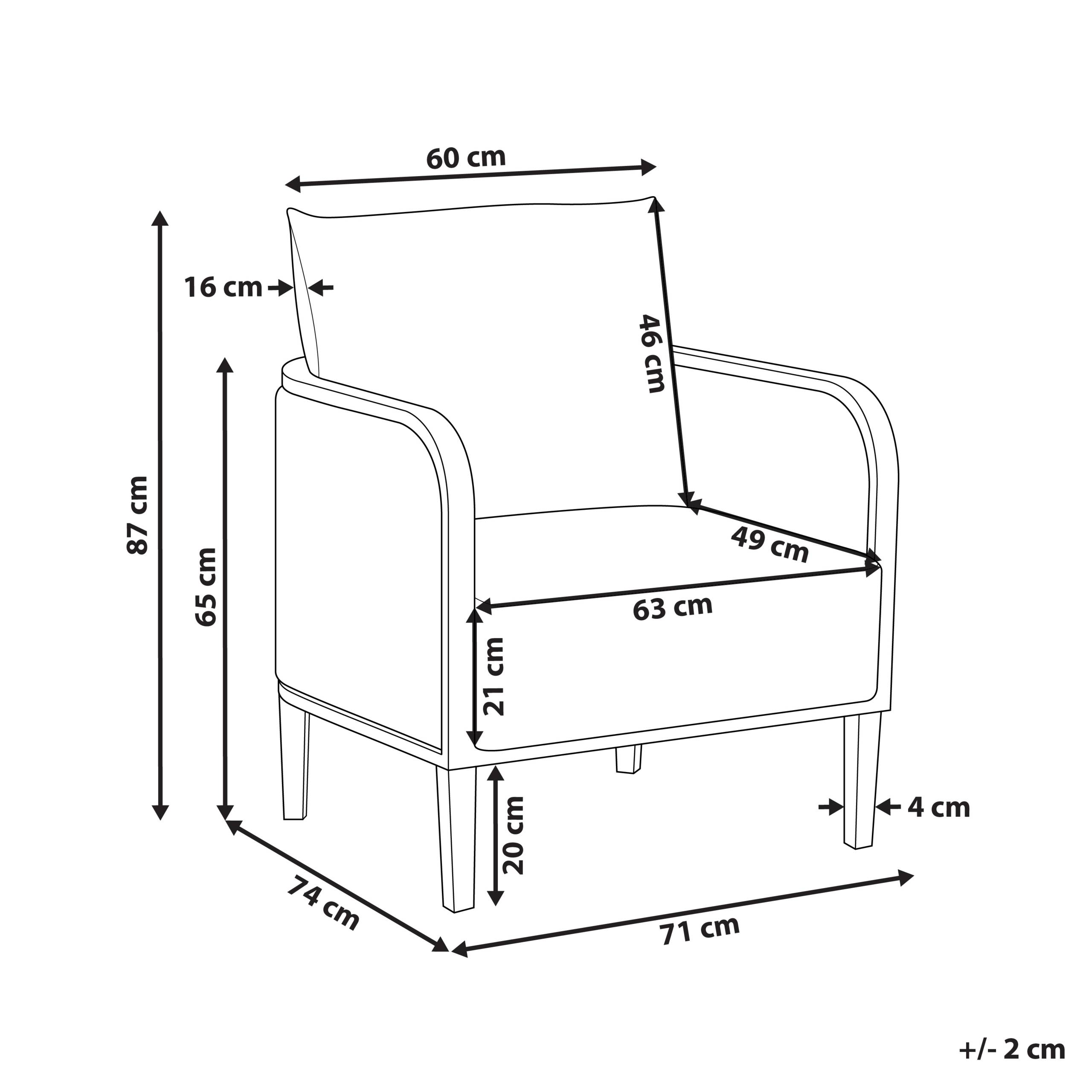 Fauteuil Aluminium Blanc MONTEFALCO - Beliani - Image 2