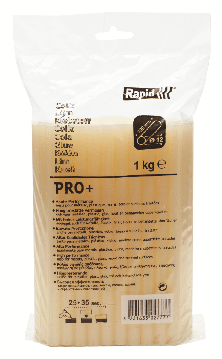 Bâtons de colle professionnelle haute performance Rapid PRO+ - Jaune - 1 Kg - Sachet - RAPID-ISABERG - 40302777 - Imagen 2