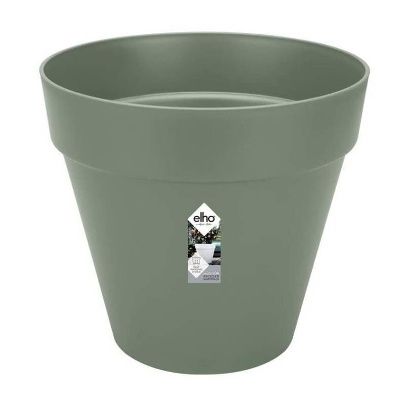 Elho - Planteur Rectangle Vibia - Plastique - Réservoir - ø50 - Jaune Miel - Image 1