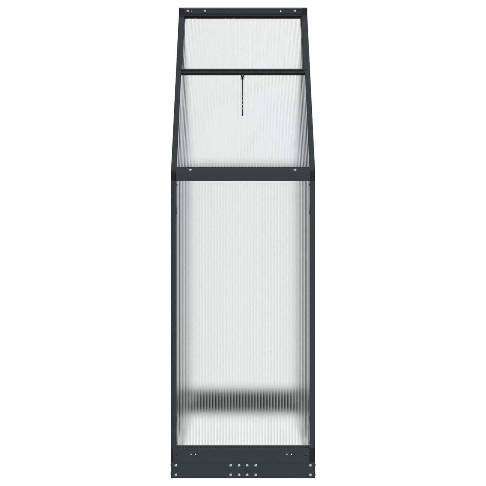 PANGIVO - Serre de jardin aluminium acier anthracite 183.5 x 63.5 x 207 cm - PANGIVO - Image 5