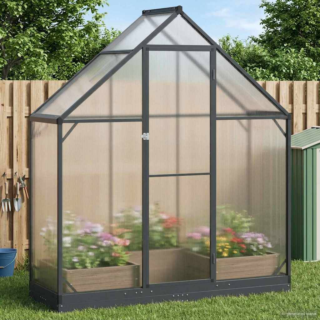 PANGIVO - Serre de jardin aluminium acier anthracite 183.5 x 63.5 x 207 cm - PANGIVO - Image 1