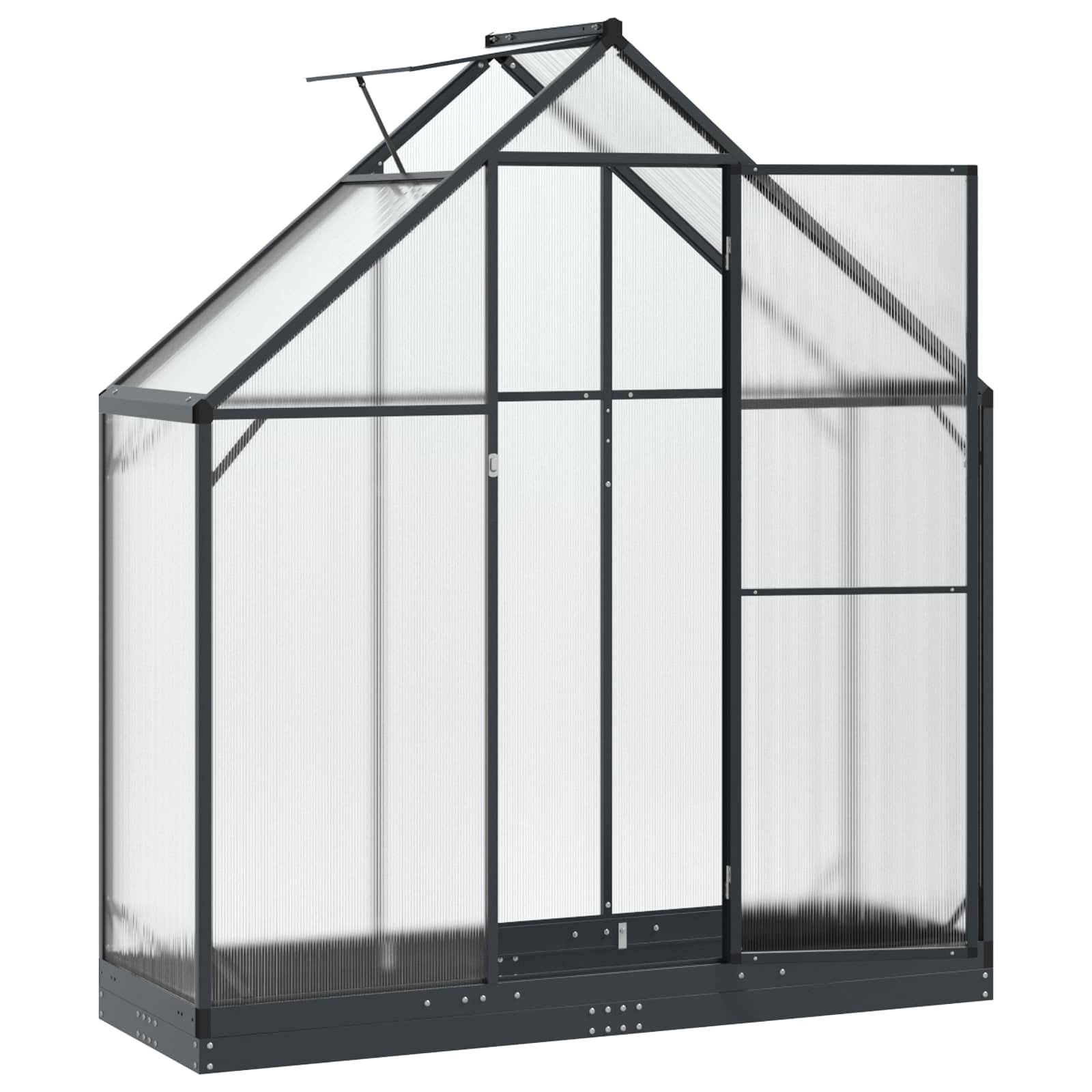 PANGIVO - Serre de jardin aluminium acier anthracite 183.5 x 63.5 x 207 cm - PANGIVO - Image 3