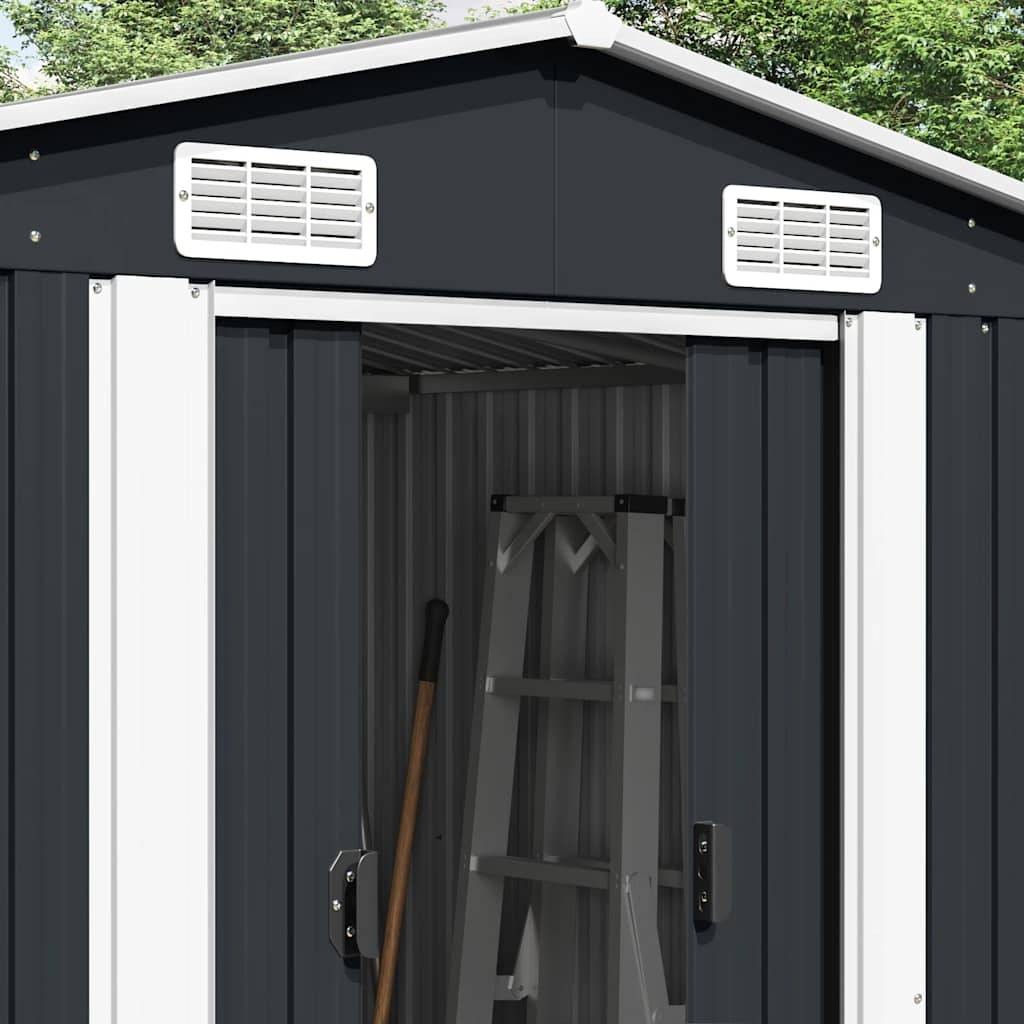 PANGIVO - Abri de jardin avec double porte coulissante - Acier galvanisé anthracite - 257x489x181 cm - Surface au sol 11,64m² - PANGIVO - Image 3