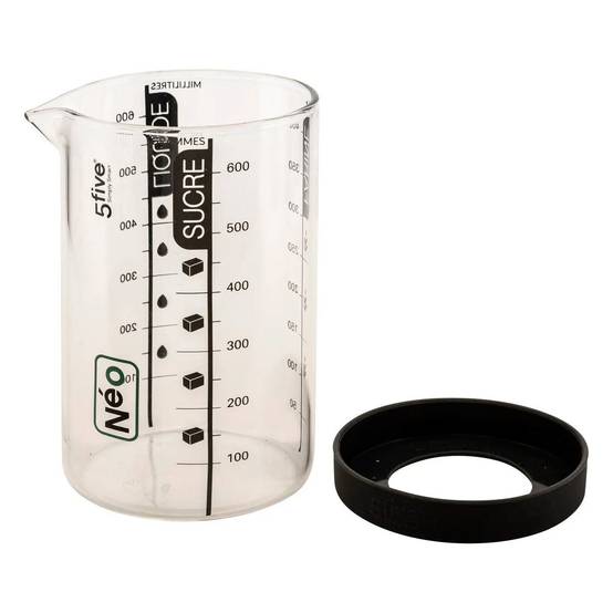 Verre Doseur Gradué "Silitop" 0,6L Transparent & Noir - Image 2