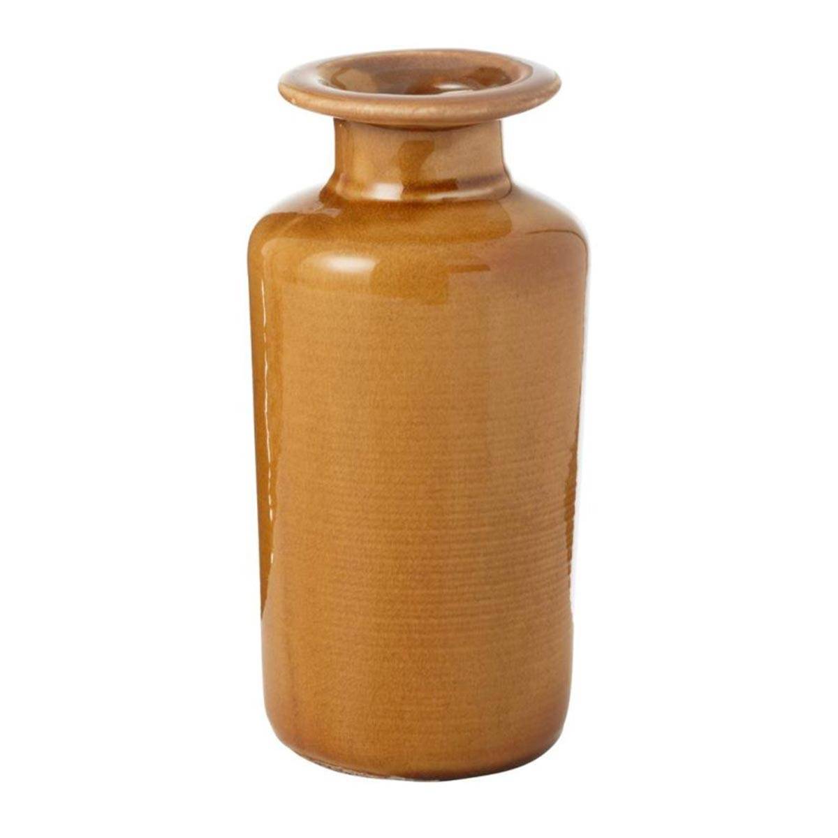 Vase Déco en Porcelaine "Nova" 24cm Moutarde - Image 1