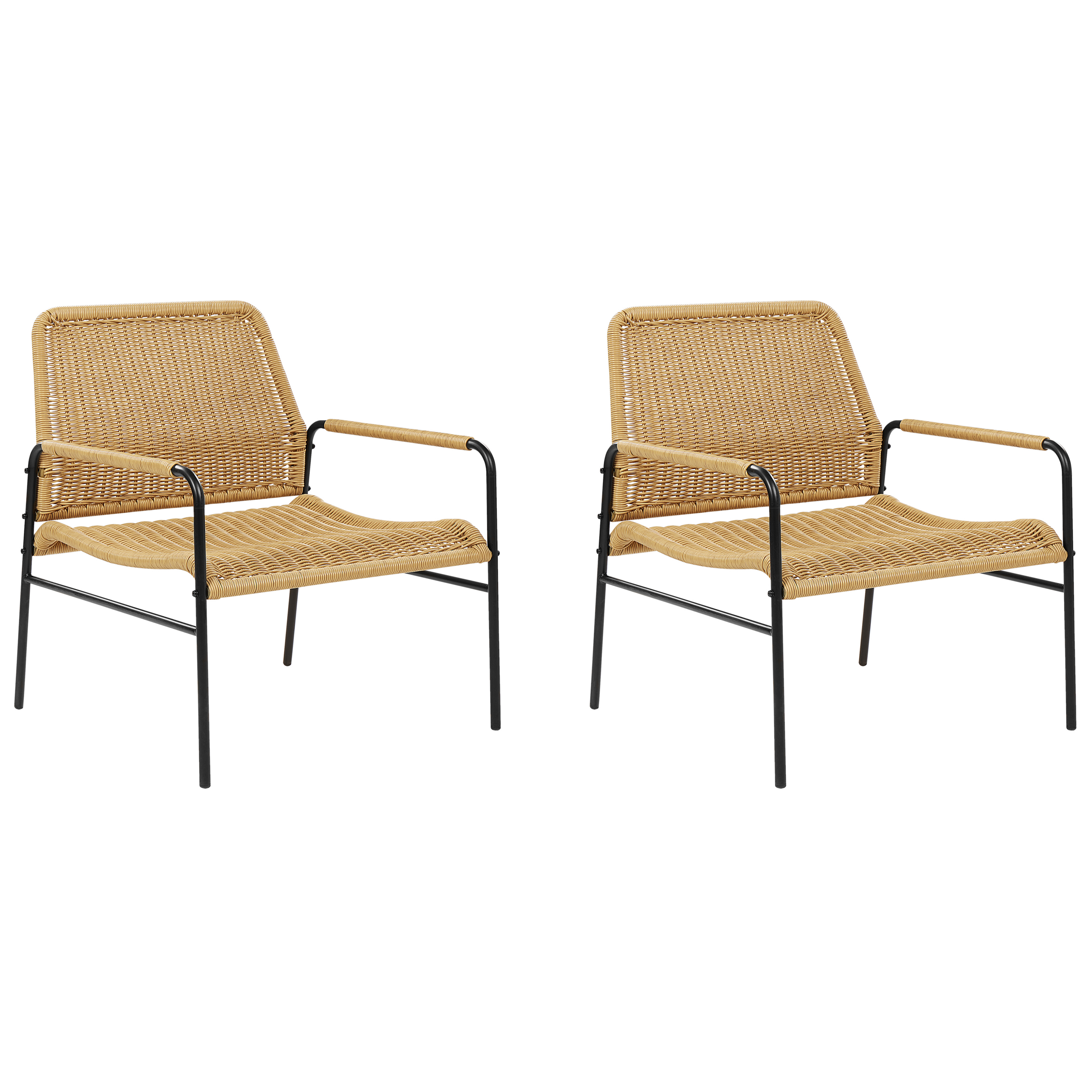 Fauteuil Polyrotin Naturel PRASIMO - Beliani - Image 1