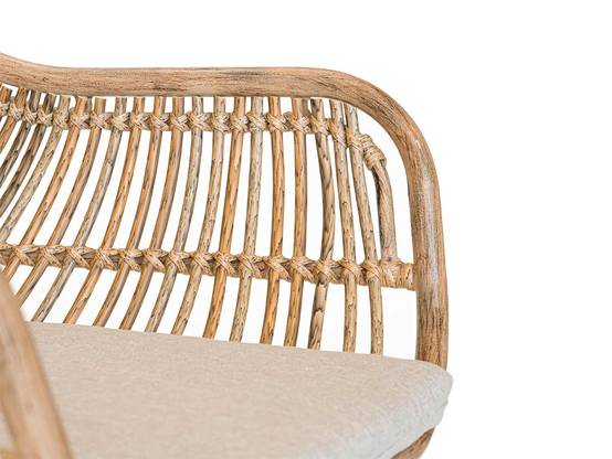 Ensemble table de jardin en teck Seychelles + 2 bancs en teck + 2 fauteuils - 10 places - Jardiline - Image 6