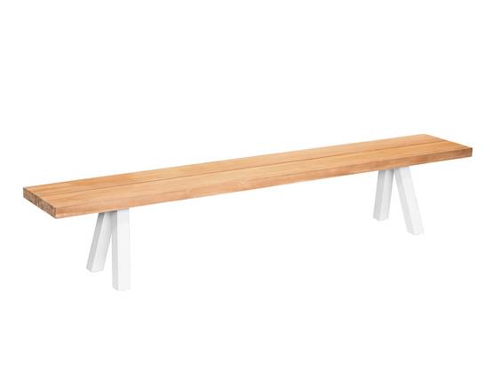 Ensemble table de jardin en teck Seychelles + 2 bancs en teck + 2 fauteuils - 10 places - Jardiline - Image 3