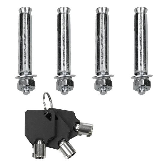 4 x Poteau de Parking Carré Rabattable - Hauteur 70 cm - 3 Clés - en Acier - Barrière Borne de Stationnement Repliable - Image 5