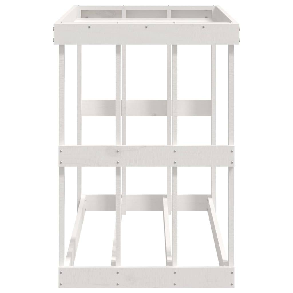 Range-bûches de jardin blanc avec jardinière 108x52x74 cm – ComfortXL Outdoor Living - Image 6