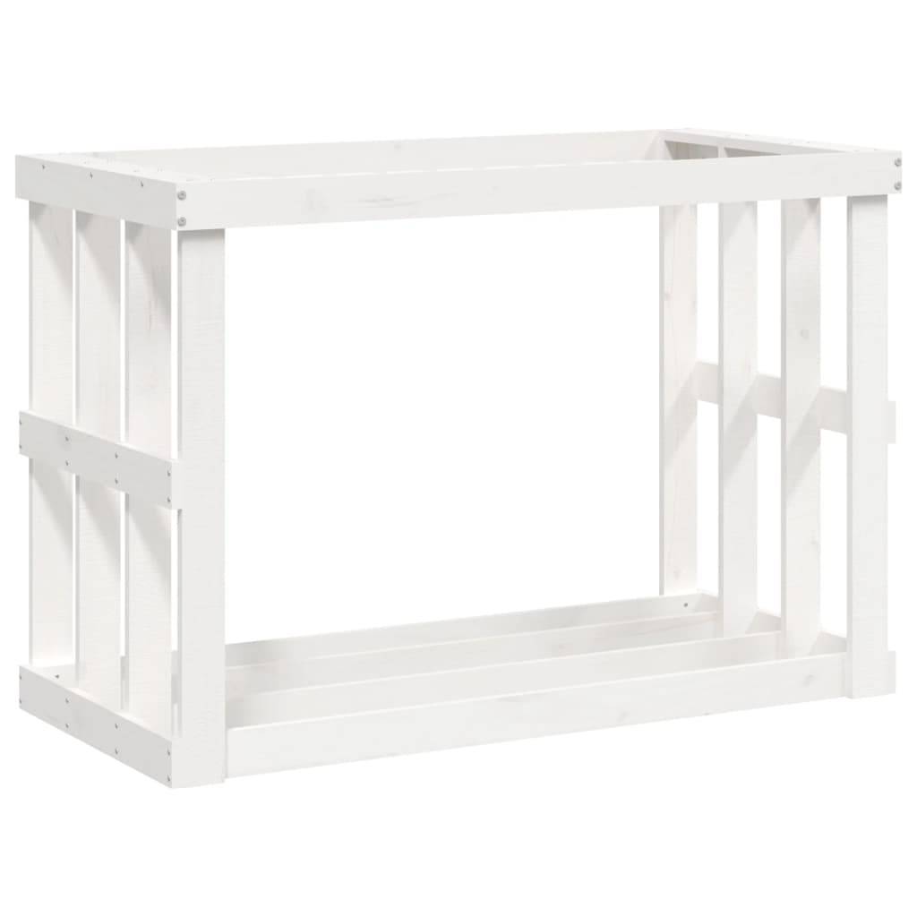 Range-bûches de jardin blanc avec jardinière 108x52x74 cm – ComfortXL Outdoor Living - Image 2