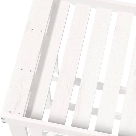 Range-bûches de jardin blanc avec jardinière 108x52x74 cm – ComfortXL Outdoor Living - Image 7
