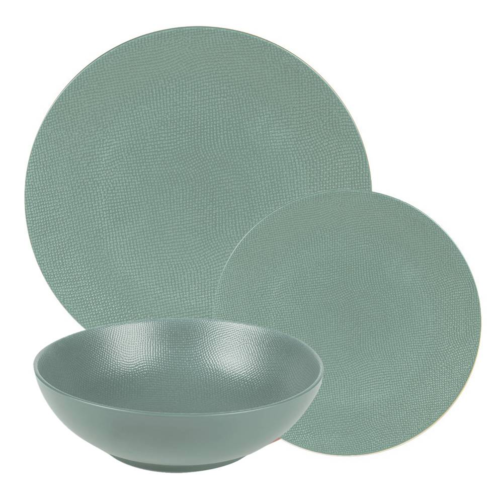 Service d'assiettes Vésuvio bleu 12 pièces