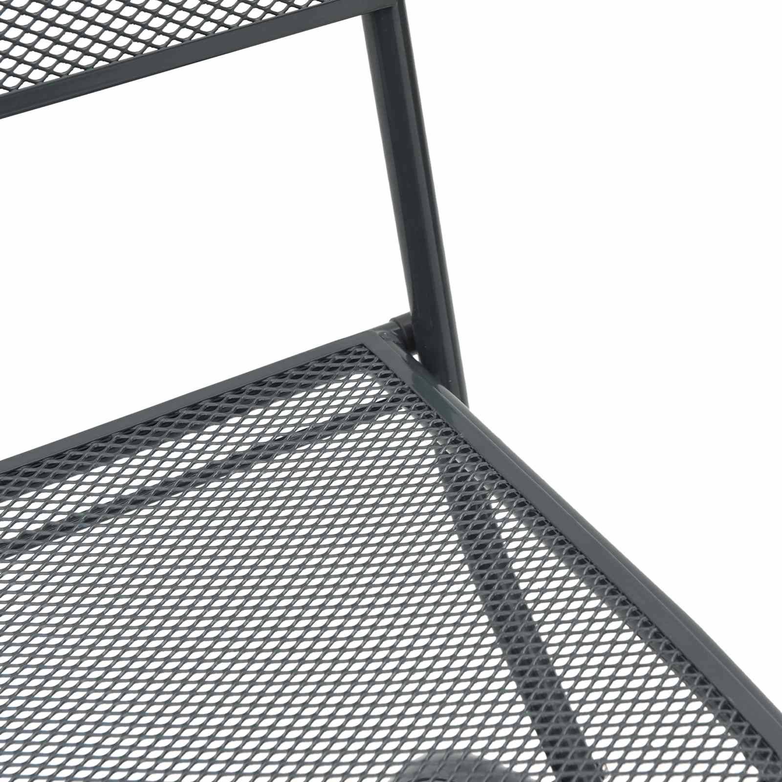 Chaises de jardin 2 pcs Fer Anthracite 52,5 x 46 x 82 cm - PANGIVO - Image 4