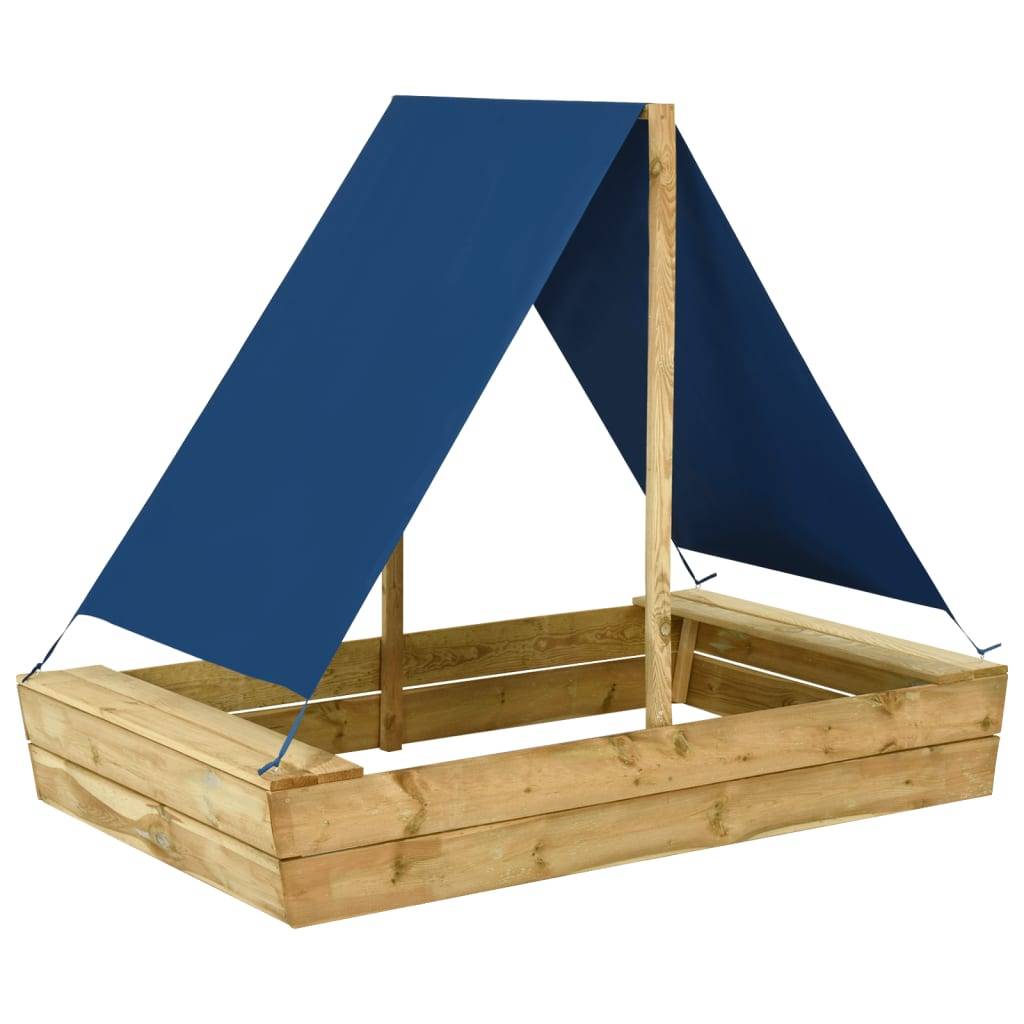 Autre - Bac à sable avec toit 160x100x133 cm Bois de pin imprégné - Image 1