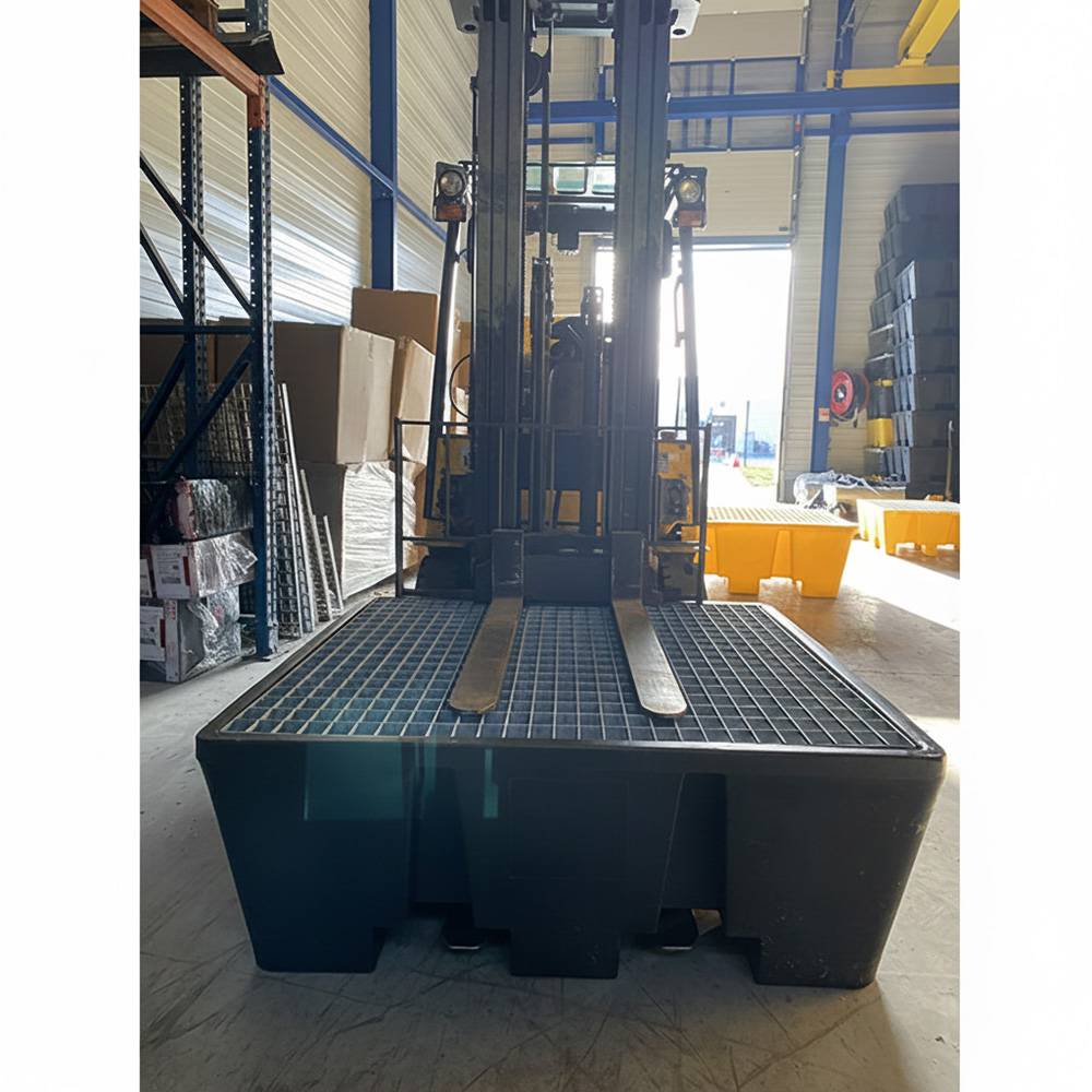 Bac de rétention pehd 475l eco pour 4 fûts - plast'up rotomoulage - Imagen 6
