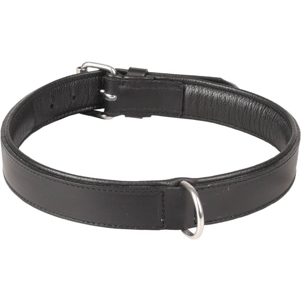 Collier Cuir XXL 52-61 cm ARIZONA noir   pour chien. - Imagen 2