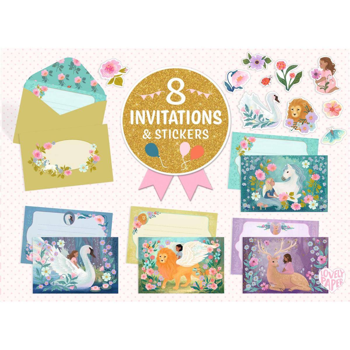 Boite d invitations Créatures merveilleuses - Djeco