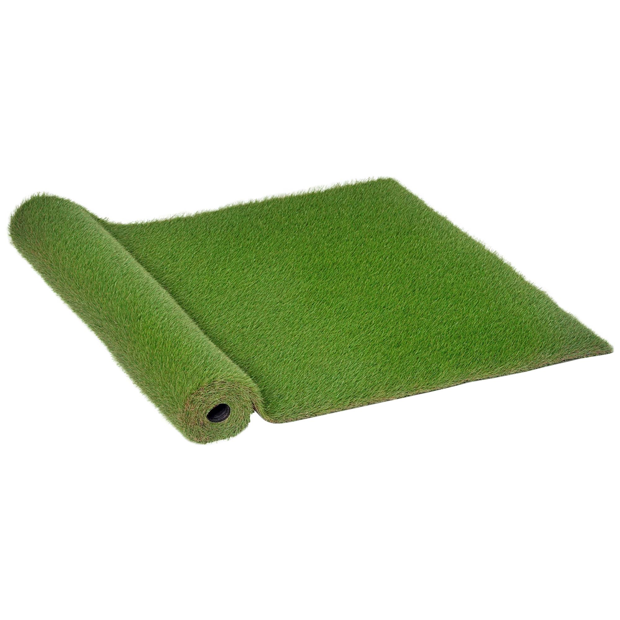 ComfortXL - Gazon synthétique en fibres souples 300 x 100 cm vert pour jardin terrasse drainage rapide - ComfortXL Outdoor Living