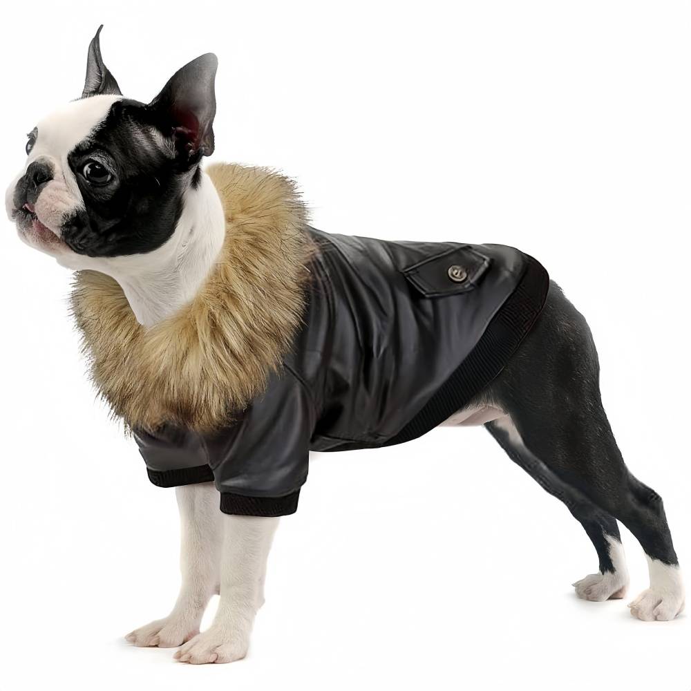 Manteau en cuir pour chiens - M - Image 1
