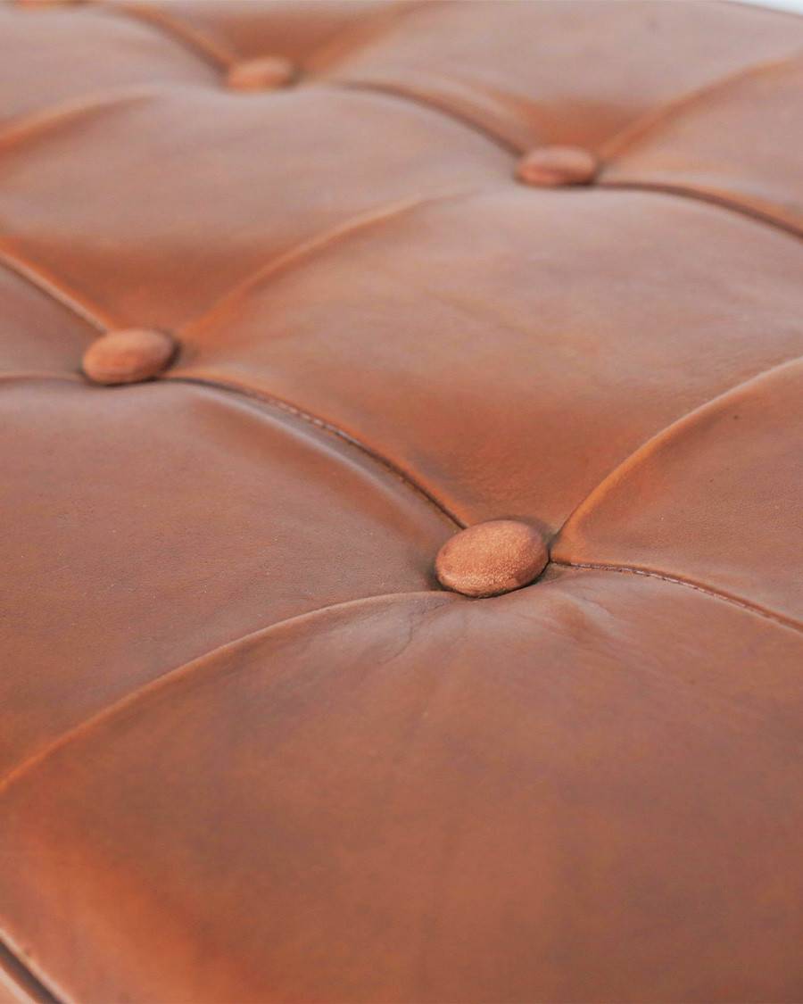Khalari - Banc en cuir marron capitonné - UNIQKA - Imagen 8