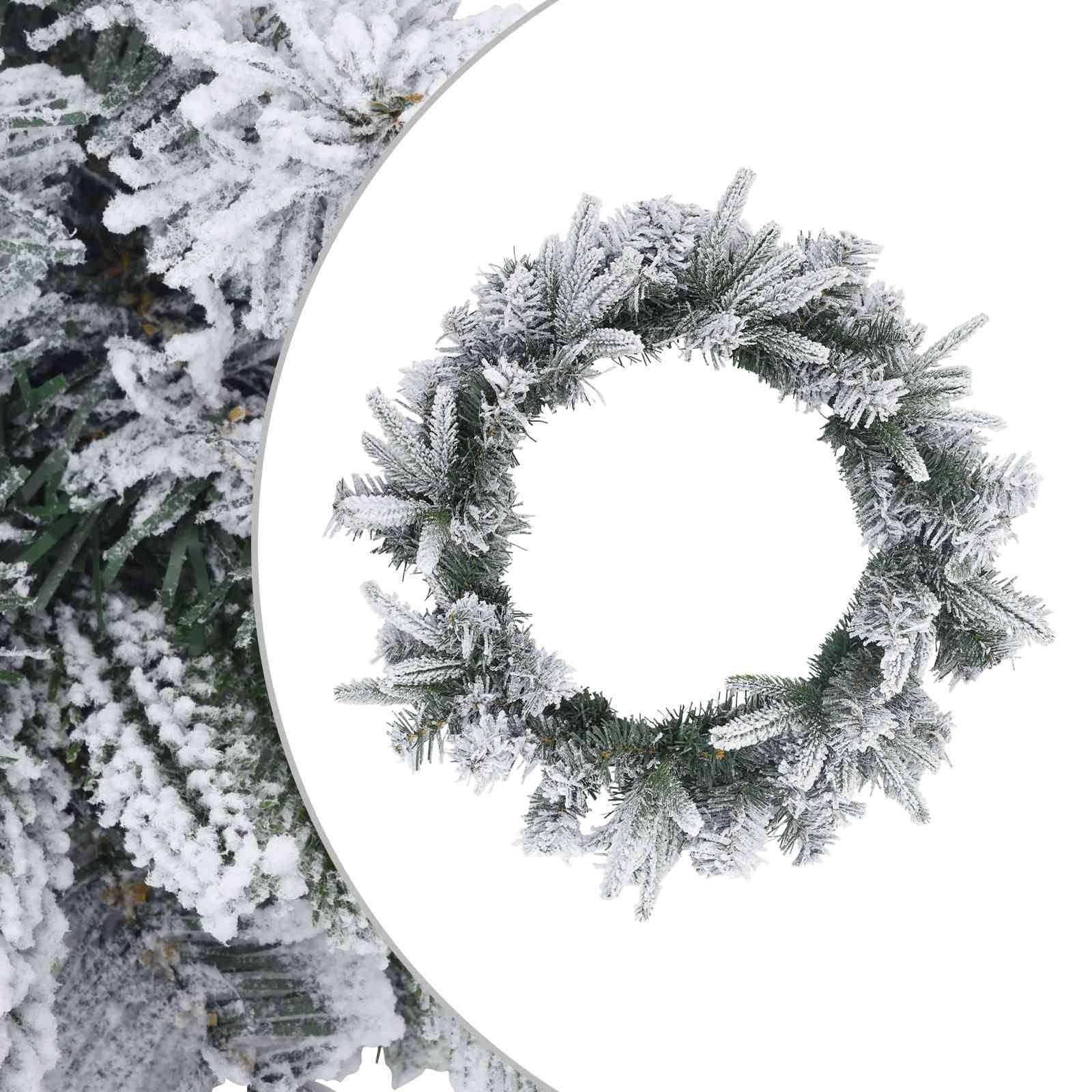 Vidaxl - Couronne de Noël Vert et blanc Ø 30 cm PVC et PE vidaXL 42056968 - Image 2