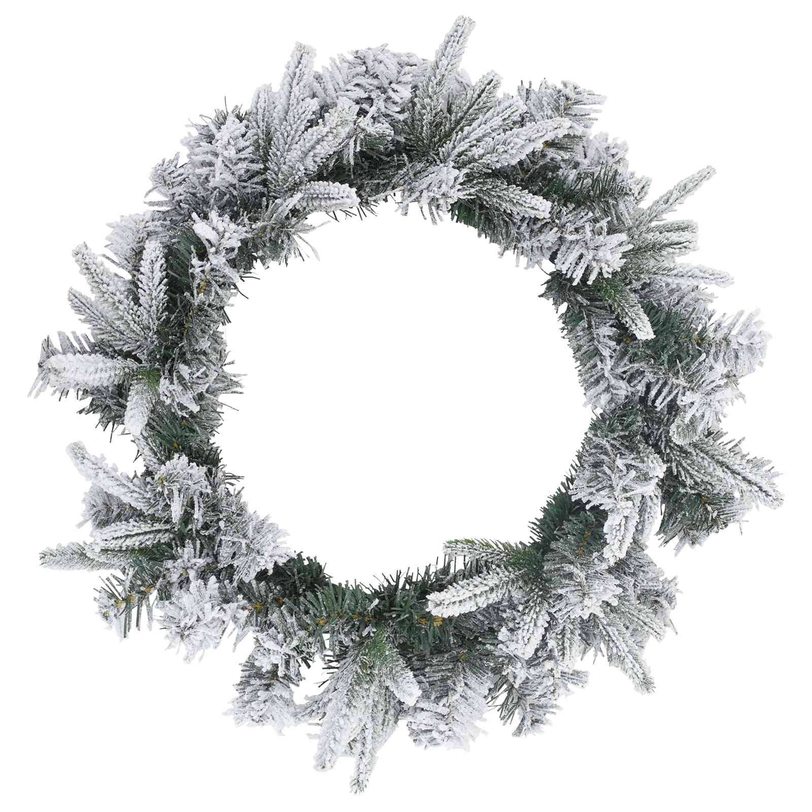 Vidaxl - Couronne de Noël Vert et blanc Ø 30 cm PVC et PE vidaXL 42056968 - Image 4