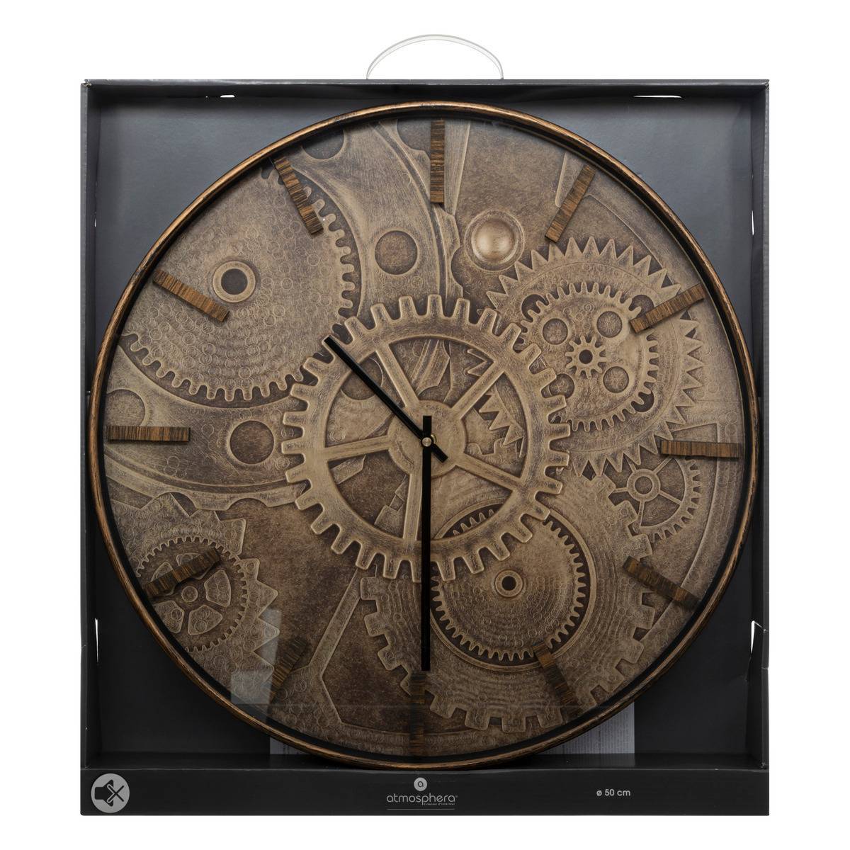 Atmosphera - Horloge "Deyan" en verre D50cm - Atmosphera Créateur d'intérieur - Imagen 3