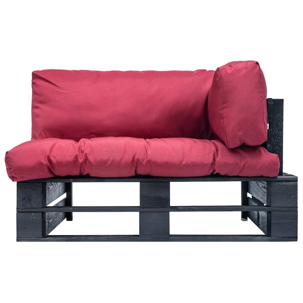Vidaxl - Canapé de jardin palette avec coussins rouge Pinède vidaXL 277415 - Imagen 2