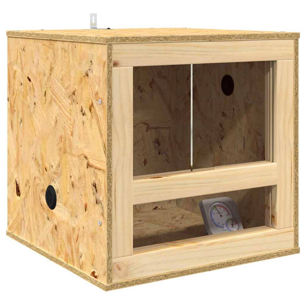 Terrarium Bois OSB pour Reptile et Rongeur Grand Modèle 100 x 50 x 50 cm Marron - ComfortXL Outdoor Living - Image 2