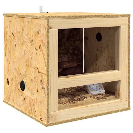 Terrarium Bois OSB pour Reptile et Rongeur Grand Modèle 100 x 50 x 50 cm Marron - ComfortXL Outdoor Living - Image 3