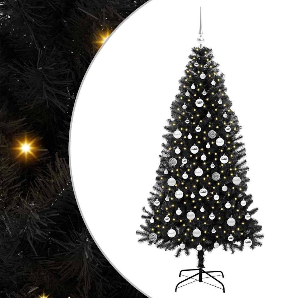 Vidaxl - Sapin de Noël Noir 180 cm PVC vidaXL 3396483 - Image 2