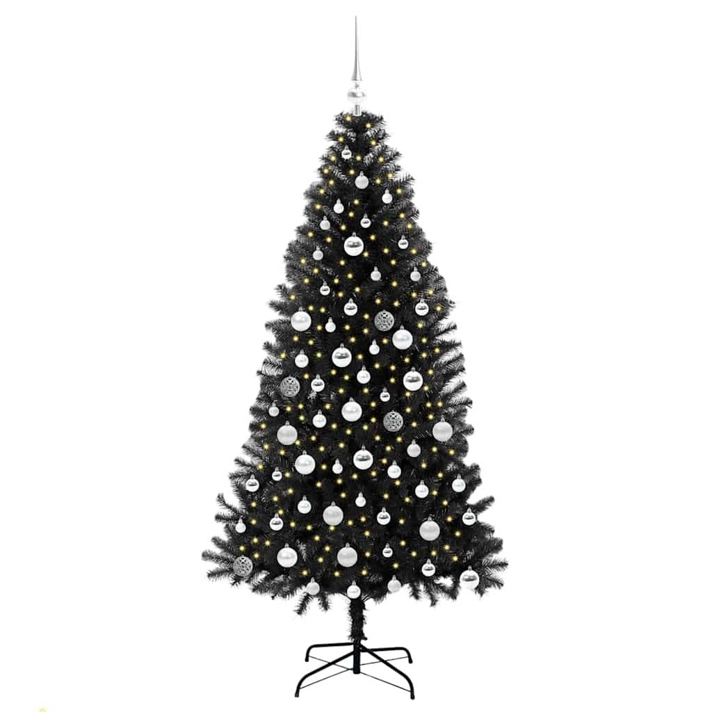 Vidaxl - Sapin de Noël Noir 180 cm PVC vidaXL 3396483 - Image 4