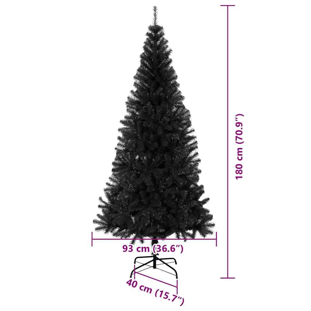 Vidaxl - Sapin de Noël Noir 180 cm PVC vidaXL 3396483 - Image 3
