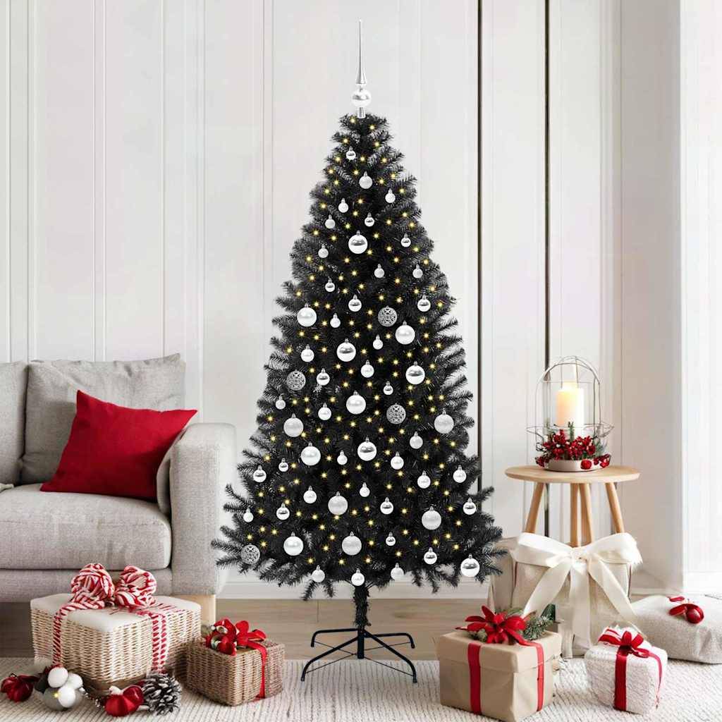 Vidaxl - Sapin de Noël Noir 180 cm PVC vidaXL 3396483 - Image 1
