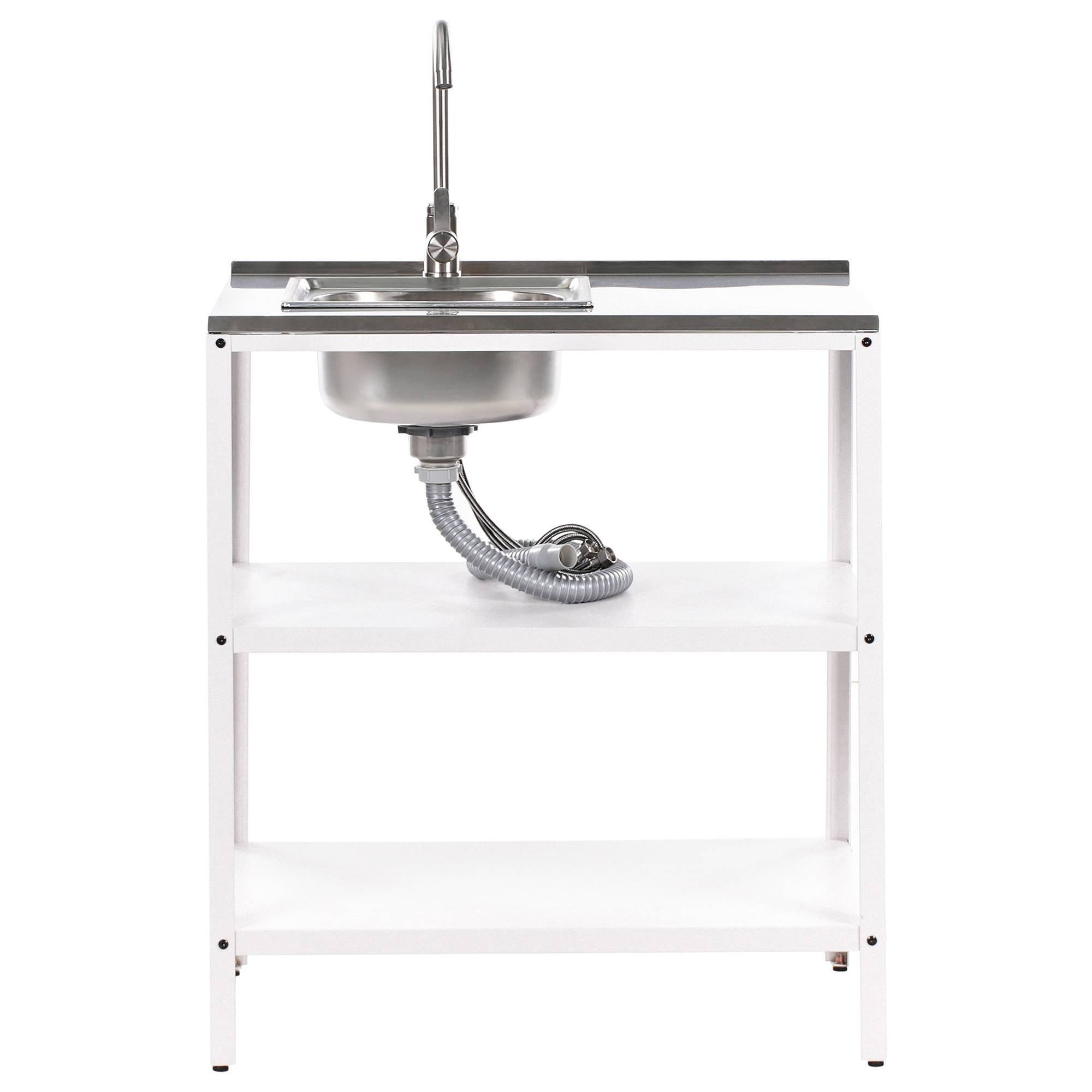 Beliani - Cuisine de jardin Acier Blanc VILAMA - 80x50x90- Beliani - Image 4