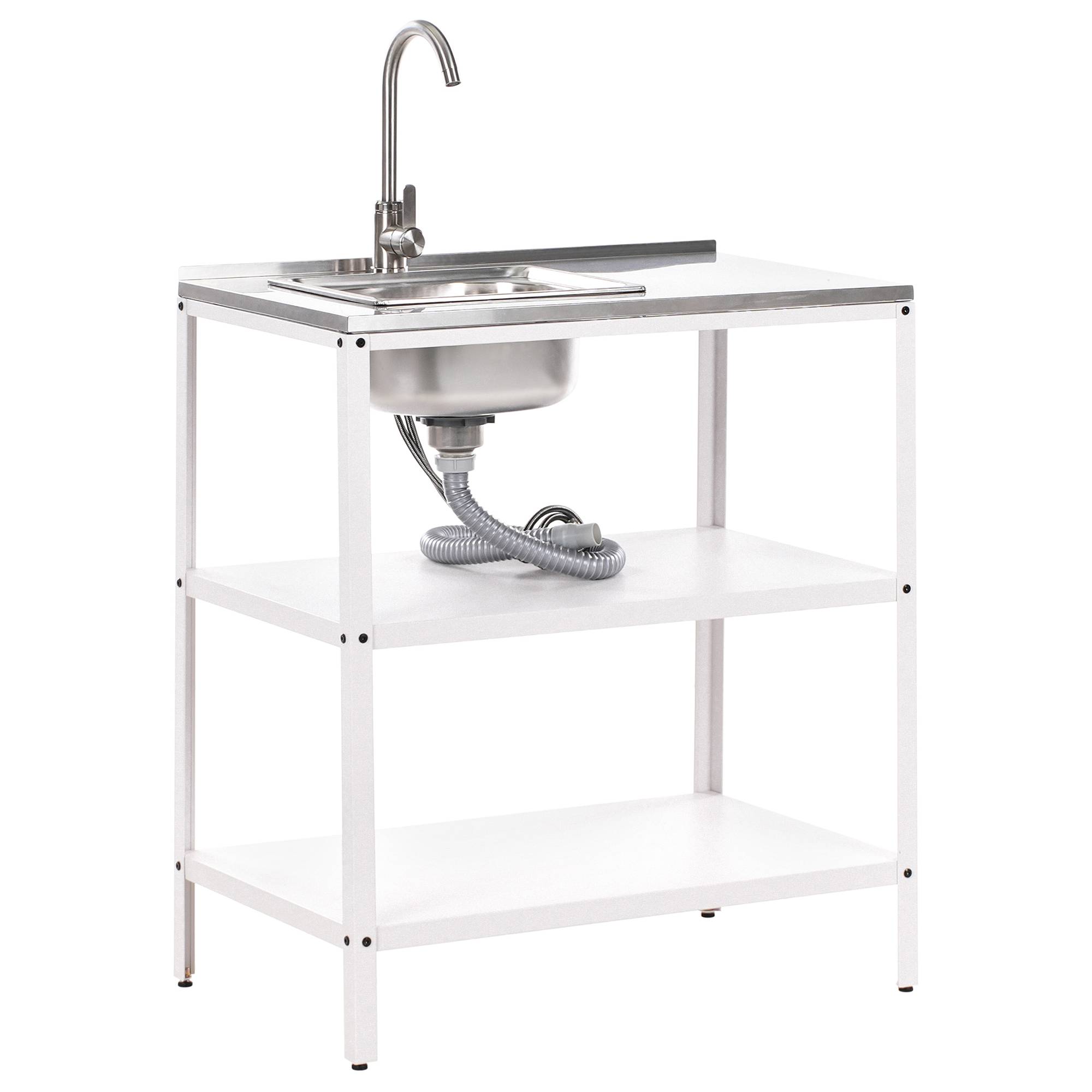 Beliani - Cuisine de jardin Acier Blanc VILAMA - 80x50x90- Beliani - Image 2